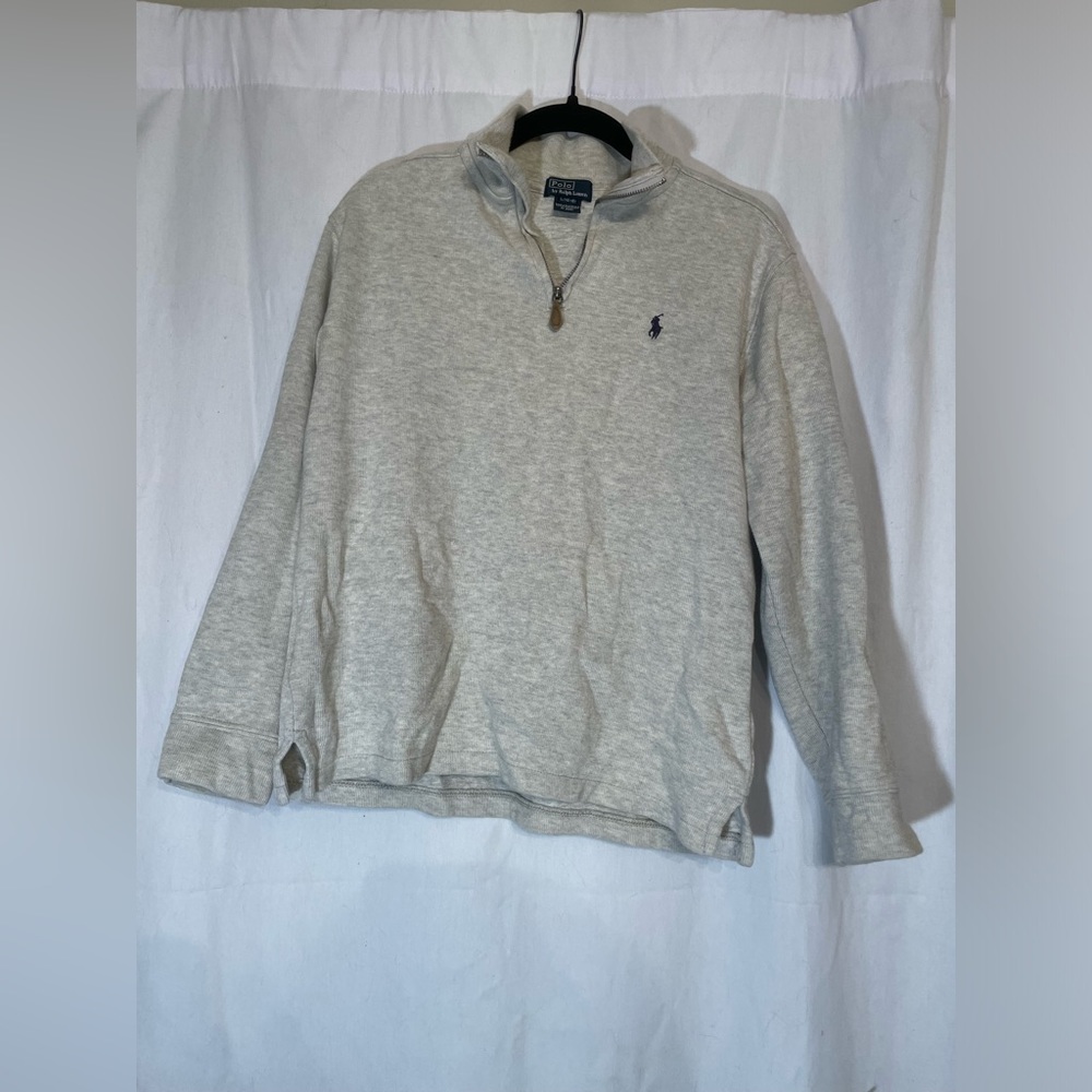 Gray POLO BY RALPH LAUREN 1/4 zip sweater
